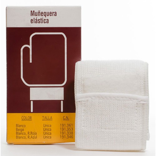 MUÑEQUERA BENTERM VELCRO BLANCA