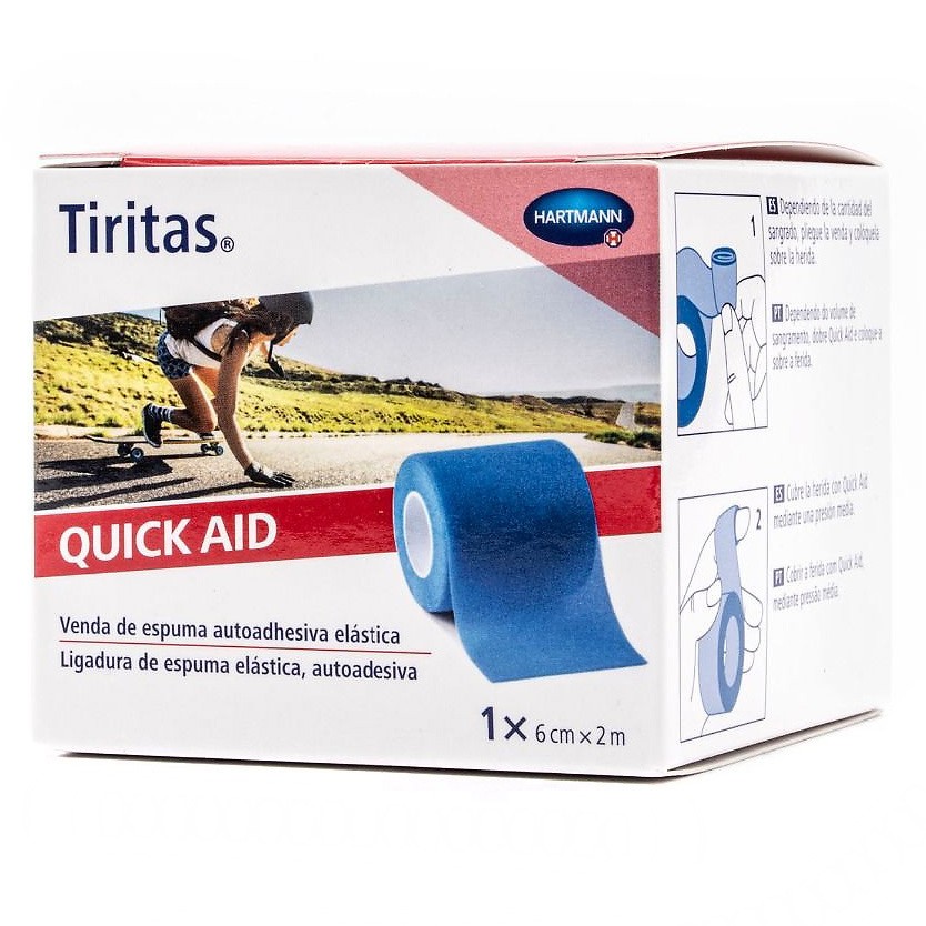 Hartmann tiritas quick aid 6cmx2m blue