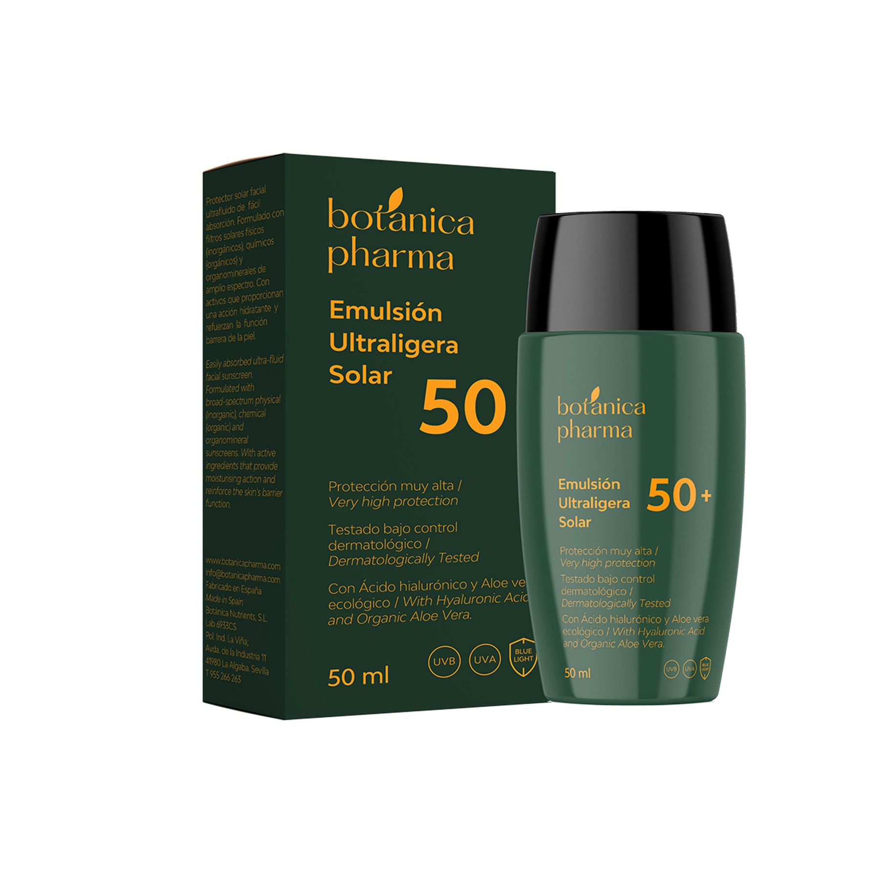 Emulsión ultraligera solar SPF50+ 50ml