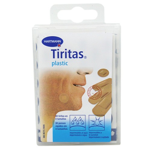 Hartmann tiritas plastic surtido 4 tamaños 30u